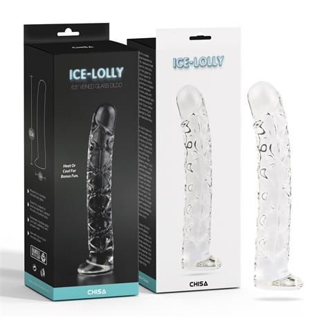 Chisa geaderde glazen dildo voor beginners 6,5"