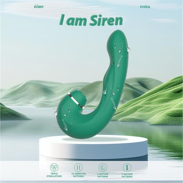 Chisa Siren Vibe clitorale vibrator met zuiging en klopvibrator