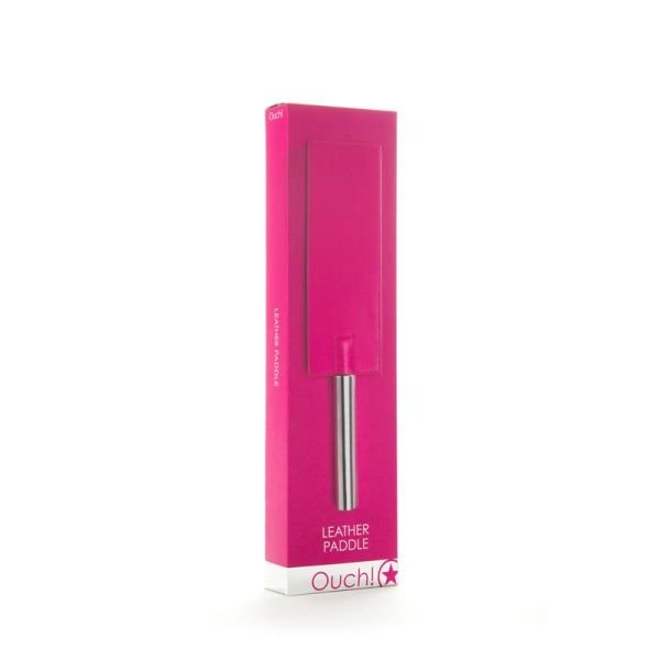 OUCH! zwepen en paddles van leer (roze)