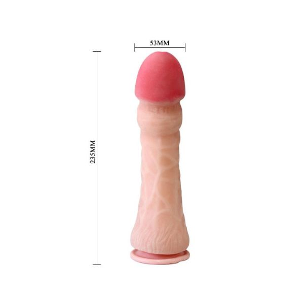 Baile dildo met zuignap huidkleur 23,5 cm
