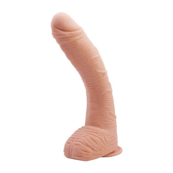 Alex Curved Dildo met Testikel G-Spot Zuignap Flesh - Afbeelding 2