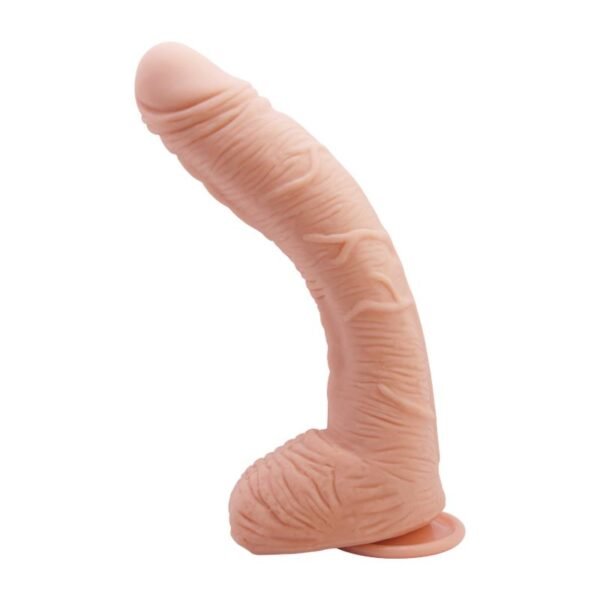 Alex Curved Dildo met Testikel G-Spot Zuignap Flesh - Afbeelding 4