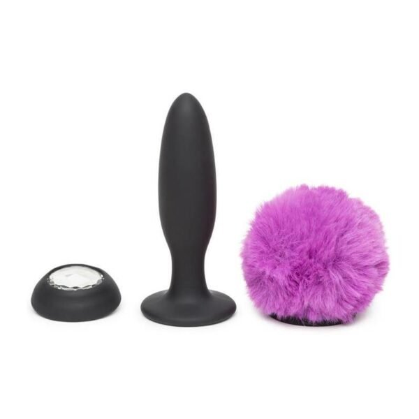 Buttplug met Vibratie en Afstandsbediening Dubbele Base Paars Small - Afbeelding 2