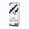 Clyde Beaded Butt Plug with Easy Pull Ring Silicone Black - Afbeelding 3