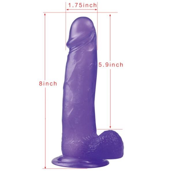 Dildo Jelly Studs 8 Purple - Afbeelding 6