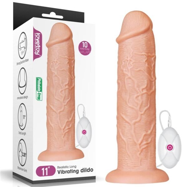 Dildo King 11 met Vibratie Flesh - Afbeelding 3