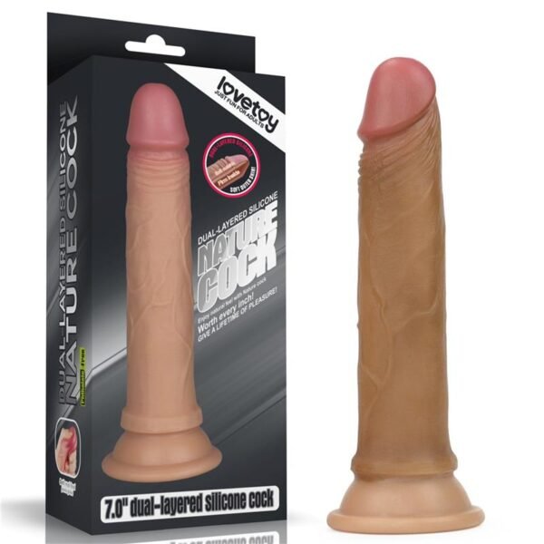 Dildo Nature 7 Liquid Siliconen Brown - Afbeelding 8