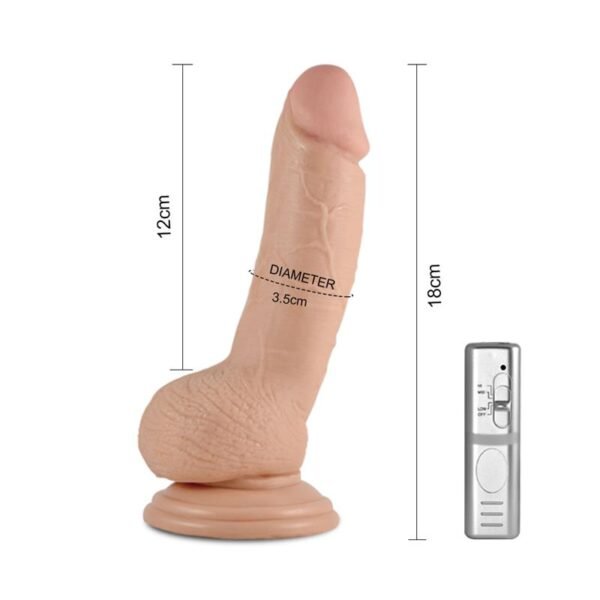 Dildo Real Extreme with Vibration 7 Flesh - Afbeelding 4