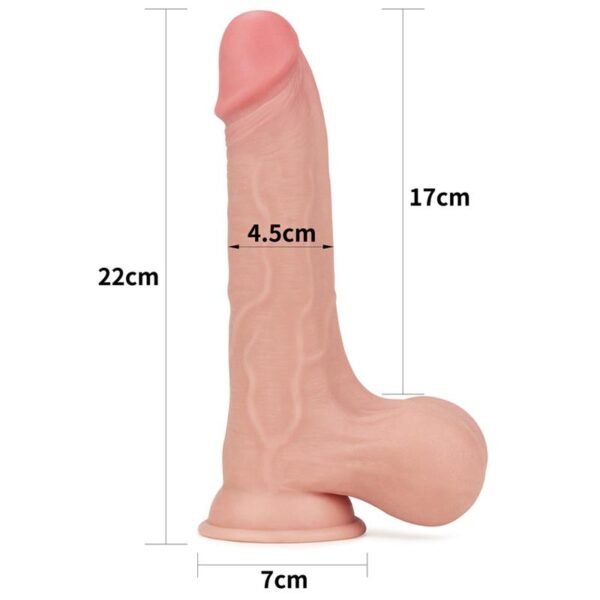 Dildo Sliding Dual Layer 8.5 Natural - Afbeelding 11