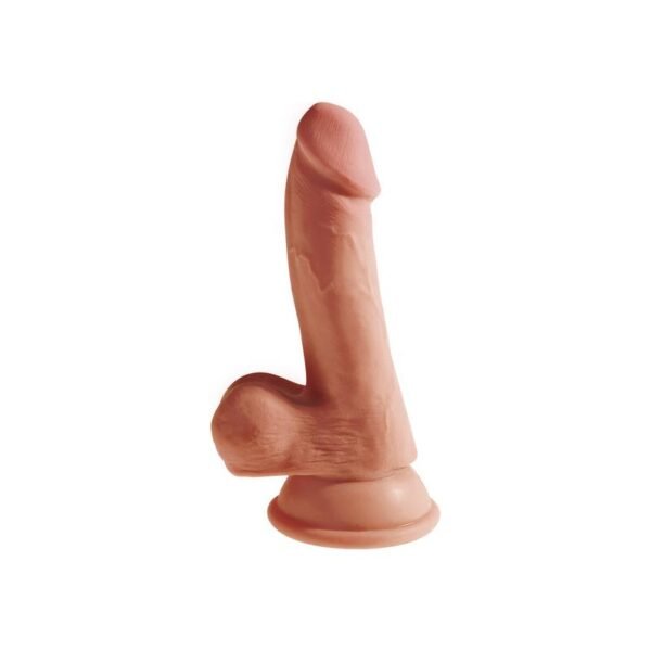 Dildo Triple Density with Testicles 6.5 Caramel