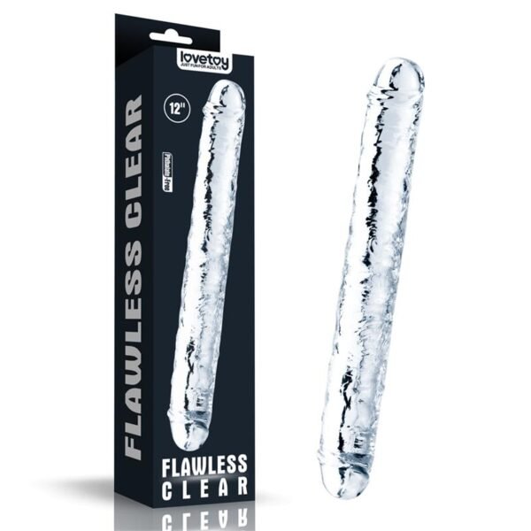 Double Dildo Flawless Clear 12 Clear - Afbeelding 2
