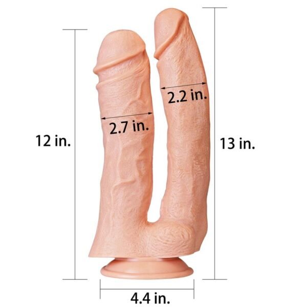Double Dildo King 12 Flesh - Afbeelding 2