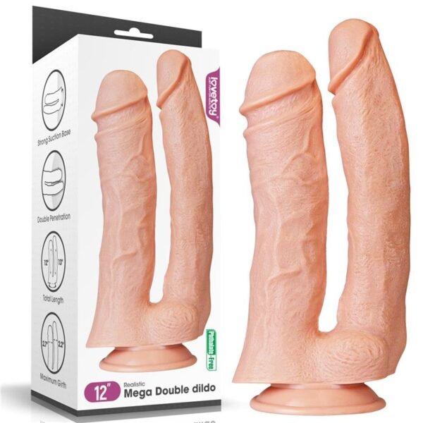 Double Dildo King 12 Flesh - Afbeelding 3