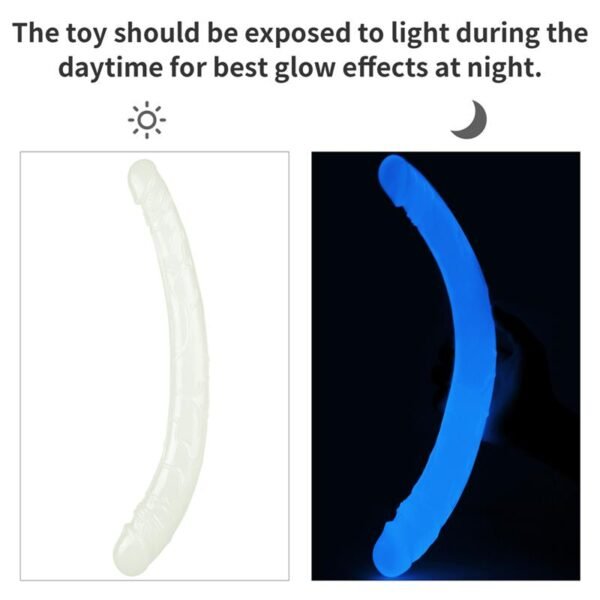 Double Dildo Lumino 14.5 Blue Light - Afbeelding 8