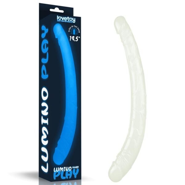 Double Dildo Lumino 14.5 Blue Light - Afbeelding 9