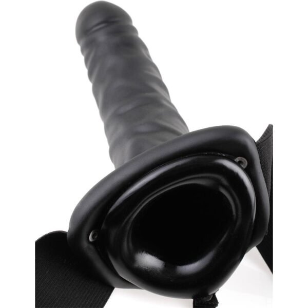 Fetish Fantasy Series 20 cm Vibrerende Holle Strap-On Zwart - Afbeelding 4