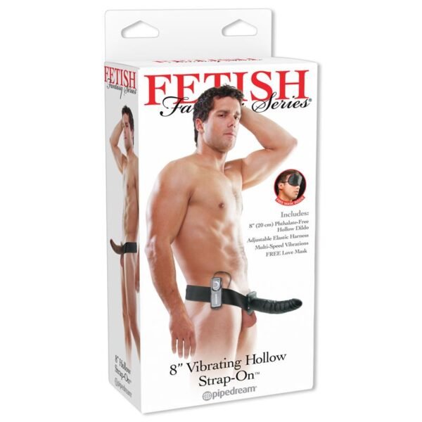 Fetish Fantasy Series 20 cm Vibrerende Holle Strap-On Zwart - Afbeelding 5