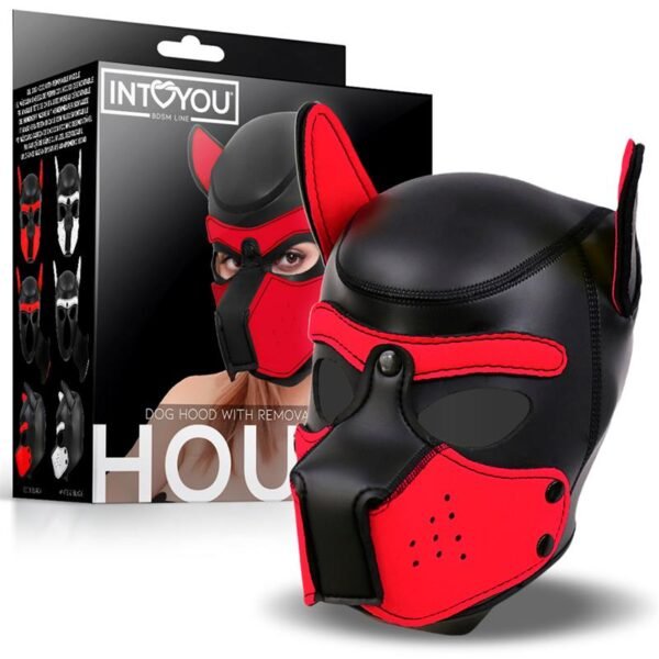 Hound Dog Hound met Removable Muzzle Neoprene Zwart/Rood One Size