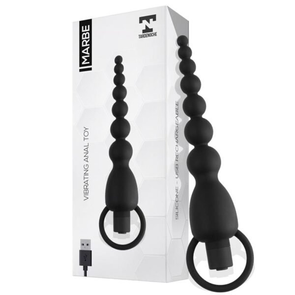 Marbe Anal Ketting met Vibratie USB Siliconen