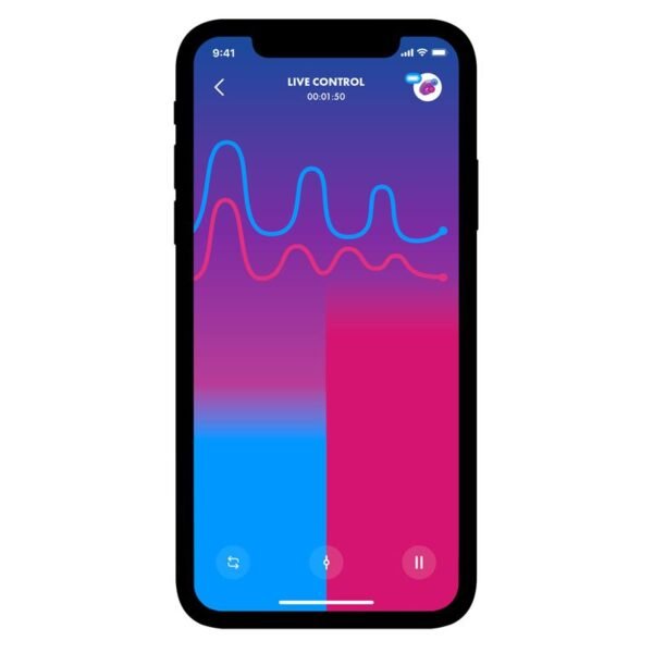 Mighty One Vibrating Ring with APP Blue - Afbeelding 12