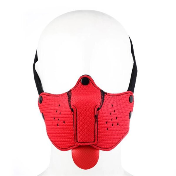 Neoprene Puppy Gezicht Masker Rood - Afbeelding 2