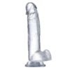 Realistische Dildo met Testikel Crystal Material 18 cm - Afbeelding 4
