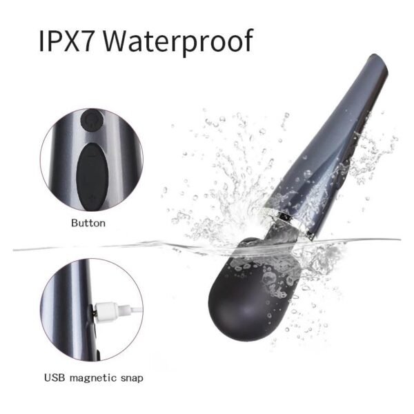 Relyme Wand Massager USB Rechargable Silicone Waterproof - Afbeelding 10