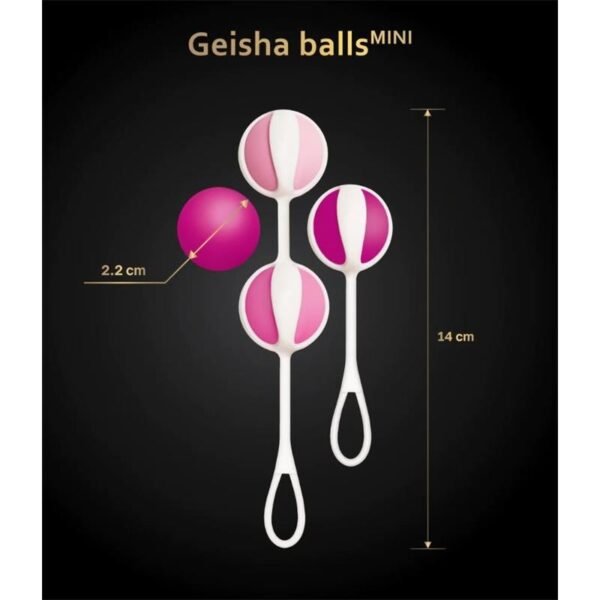 Set van 4 Geisha Ballen Mini Raspberry - Afbeelding 4