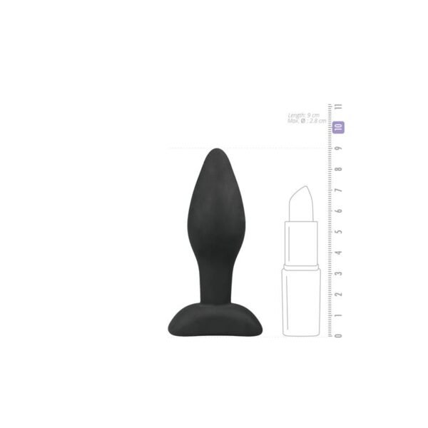 Small Zwart Siliconen Buttplug - Afbeelding 4