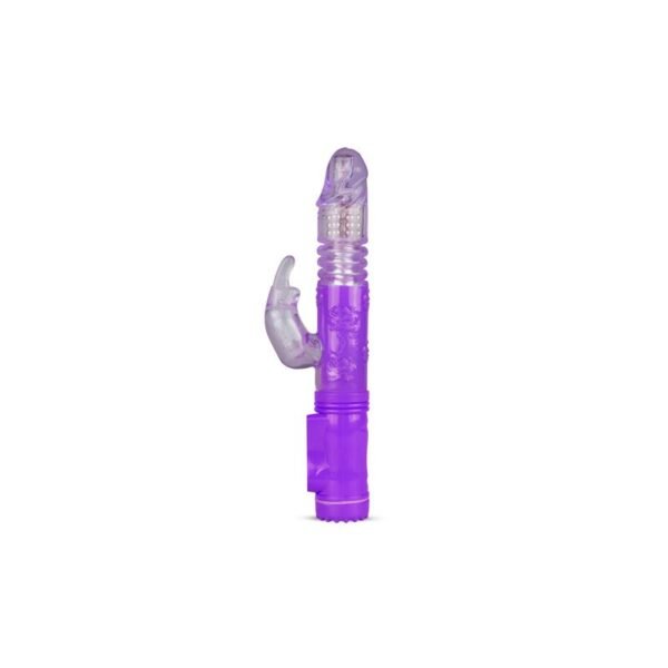 Rabbit Vibrator Stoten en Roterende Ballen Paars - Afbeelding 2